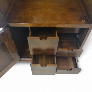 Vintage Old Charm Style Hi Fi Cabinet / Bookcase / Lifting Top / c1960 / FREE DELIVERY - Image 4