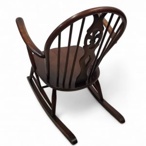 Vintage Ercol Grandfather Rocking Chairs / Fleur de Lis Ercol / c1950 / FREE DELIVERY - Image 7