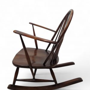 Vintage Ercol Grandfather Rocking Chairs / Fleur de Lis Ercol / c1950 / FREE DELIVERY - Image 6