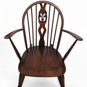 Vintage Ercol Grandfather Rocking Chairs / Fleur de Lis Ercol / c1950 / FREE DELIVERY - Image 5