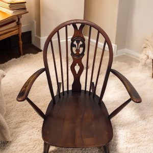 Vintage Ercol Grandfather Rocking Chairs / Fleur de Lis Ercol / c1950 / FREE DELIVERY - Image 4