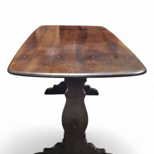 Vintage Ercol Solid Oak Dining Table c1970 / Seats 4-6 / FREE DELIVERY - Image 7