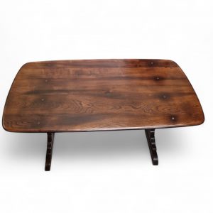 Vintage Ercol Solid Oak Dining Table c1970 / Seats 4-6 / FREE DELIVERY - Image 5