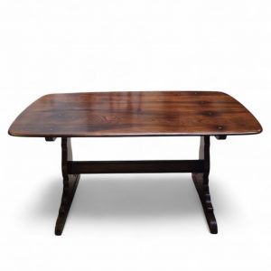 Vintage Ercol Solid Oak Dining Table c1970 / Seats 4-6 / FREE DELIVERY - Image 4