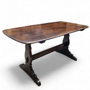 Vintage Ercol Solid Oak Dining Table c1970 / Seats 4-6 / FREE DELIVERY - Image 3