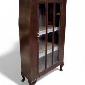 Antique Edwardian Floor Bookcase / Gin Cabinet / Glazed Door / c1900 / FREE DELIVERY - Image 9