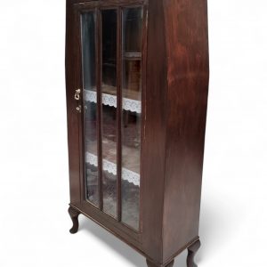 Antique Edwardian Floor Bookcase / Gin Cabinet / Glazed Door / c1900 / FREE DELIVERY - Image 8