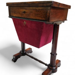 Antique Victorian Rosewood Work Table / c1850 / FREE DELIVERY - Image 9