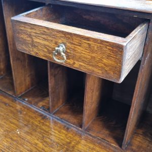 Antique Oak Writing Bureau Chest c1910 / Barley Twist Legs / FREE DELIVERY - Image 10