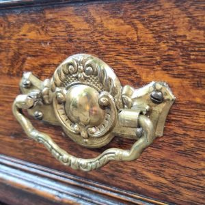 Antique Oak Writing Bureau Chest c1910 / Barley Twist Legs / FREE DELIVERY - Image 6