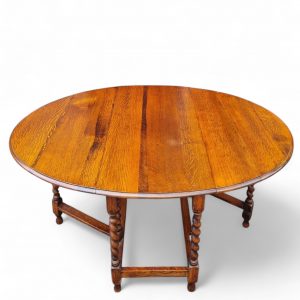 Antique English Large Drop Leaf Table / Solid Oak / Seats 4-8 / c1900 / FREE DELIVERY - Image 8