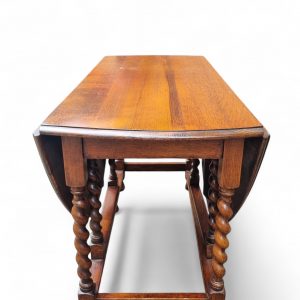 Antique English Large Drop Leaf Table / Solid Oak / Seats 4-8 / c1900 / FREE DELIVERY - Image 5