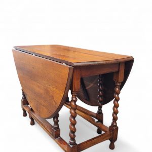 Antique English Large Drop Leaf Table / Solid Oak / Seats 4-8 / c1900 / FREE DELIVERY - Image 4