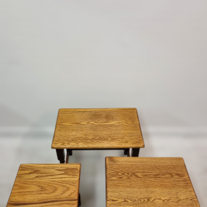 Vintage Oak Nest Of Tables / Jaycee Furniture / c1970 / Brown Oak / FREE DELIVERY - Image 5