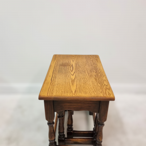 Vintage Oak Nest Of Tables / Jaycee Furniture / c1970 / Brown Oak / FREE DELIVERY - Image 4