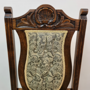 Antique Edwardian Bedroom Chair c1910 / New Upholstery / FREE DELIVERY - Image 4