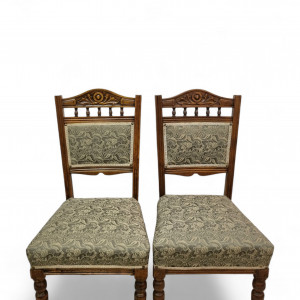 Antique Edwardian Bedroom Chairs c1910 / Set of 2 / New Upholstery / FREE DELIVERY - Image 10