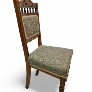 Antique Edwardian Bedroom Chairs c1910 / Set of 2 / New Upholstery / FREE DELIVERY - Image 2