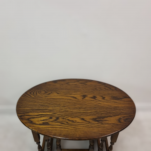 Vintage Old Charm Wood Bros / Oval Oak Nest of 3 Tables / c1970 / FREE DELIVERY - Image 7