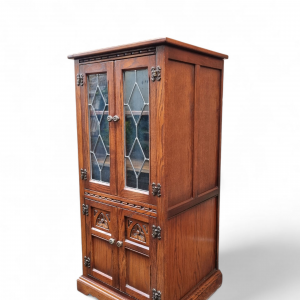 Vintage Old Charm Wood Bros / Hi Fi Cabinet / Bookcase / Drink Cabinet / Tudor Brown / Made in England 1970s / FREE DELIVERY - Image 6