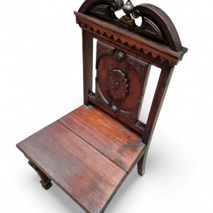 Antique Mahogany Hall Chair / Highly Carved c1840 / FREE DELIVERY - Image 5