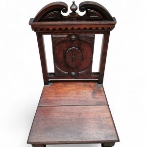 Antique Mahogany Hall Chair / Highly Carved c1840 / FREE DELIVERY - Image 9