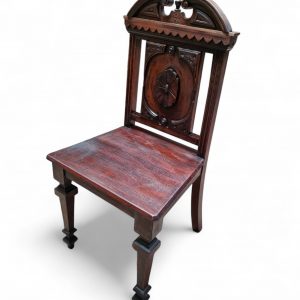 Antique Mahogany Hall Chair / Highly Carved / c1840 / FREE DELIVERY - Image 4