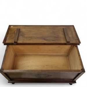 Antique Wooden Storage Blanket Chest / Lift Top / Solid Oak / c1920 / FREE DELIVERY - Image 6