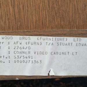Vintage Old Charm Wood Bros / Light Oak Colour / Carved Oak Corner TV Cabinet / Made in England c1970 / FREE DELIVERY - Image 2