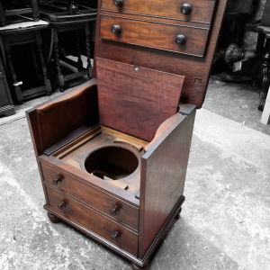 Antique Victorian Mahogany Faux Drawers Commode / Made in England c1860 / FREE DELIVERY - Image 6