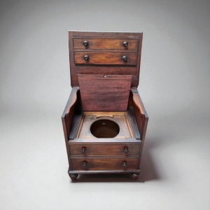 Antique Victorian Mahogany Faux Drawers Commode / Made in England c1860 / FREE DELIVERY - Image 5