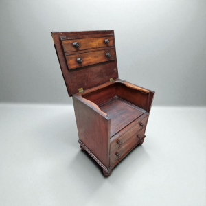 Antique Victorian Mahogany Faux Drawers Commode / Made in England c1860 / FREE DELIVERY - Image 4