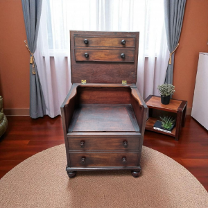 Antique Victorian Mahogany Faux Drawers Commode / Made in England c1860 / FREE DELIVERY