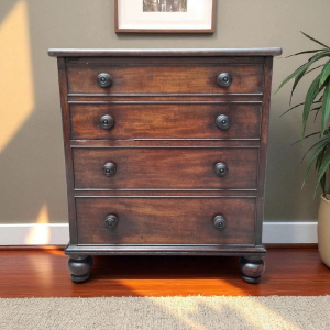 Antique Victorian Mahogany Faux Drawers Commode / Made in England c1860 / FREE DELIVERY - Image 3