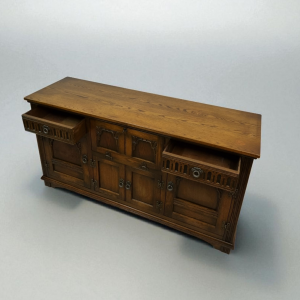 Vintage Old Charm Wood Bros Oak Lancaster Sideboard / Drink Cabinet / Light Oak / c1960 / FREE DELIVERY - Image 6
