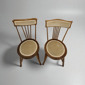 Antique Occasional Bedroom Chairs / Spindle Back / Penny Seat / Set of 2 / c1920 / FREE DELIVERY - Image 6