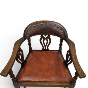 Antique Victorian Oak Office Desk Chair / c1850 / FREE DELIVERY - Image 5