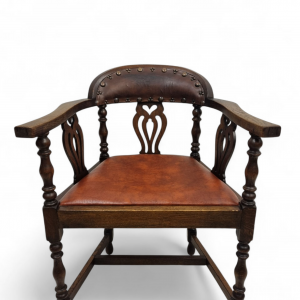 Antique Victorian Oak Office Desk Chair / c1850 / FREE DELIVERY - Image 10