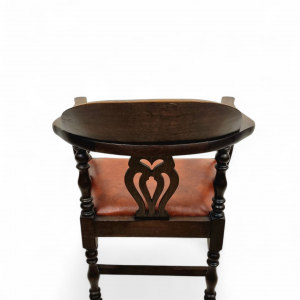 Antique Victorian Oak Office Desk Chair / c1850 / FREE DELIVERY - Image 3