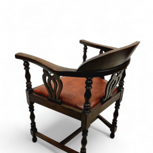 Antique Victorian Oak Office Desk Chair / c1850 / FREE DELIVERY - Image 2
