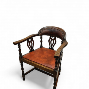 Antique Victorian Oak Office Desk Chair / c1850 / FREE DELIVERY - Image 6