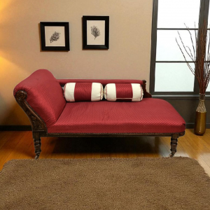 Antique Edwardian Chaise Longue / Solid Oak Frame / c1910 / FREE DELIVERY