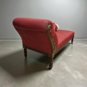 Antique Edwardian Chaise Longue / Solid Oak Frame / c1910 / FREE DELIVERY - Image 8