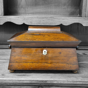 Antique Victorian Tea Caddy Box / c.1880 / FREE DELIVERY