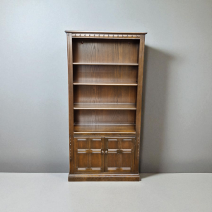 Vintage Ercol Large Bookcase With Cupboard / Dark Brown / c1970 / FREE DELIVERY - Image 6