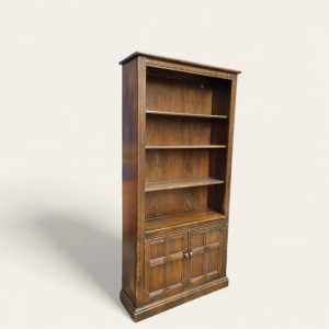 Vintage Ercol Large Bookcase With Cupboard / Dark Brown / c1970 / FREE DELIVERY - Image 5
