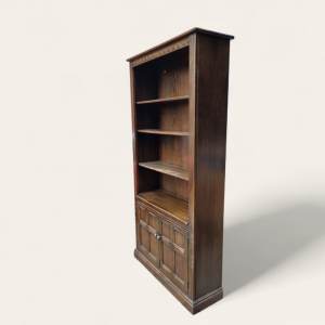 Vintage Ercol Large Bookcase With Cupboard / Dark Brown / c1970 / FREE DELIVERY - Image 8
