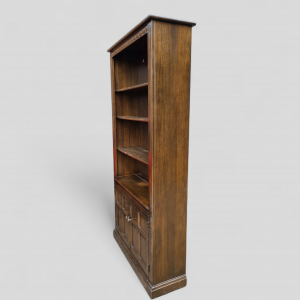 Vintage Ercol Large Bookcase With Cupboard / Dark Brown / c1970 / FREE DELIVERY - Image 7