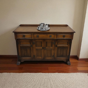 Vintage Old Charm Wood Bros Modern Sideboard / Tudor Brown Oak / Made in England c1970 / FREE DELIVERY - Image 5