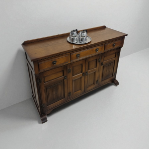 Vintage Old Charm Wood Bros Modern Sideboard / Tudor Brown Oak / Made in England c1970 / FREE DELIVERY - Image 4